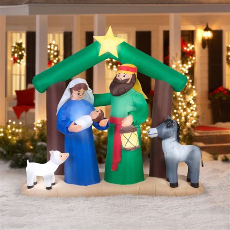 xmas airblown inflatables|christmas airblown inflatable nativity scene.